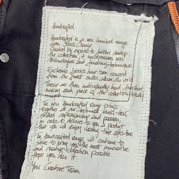Preloved Hugo Boss Handcrafted jeans. Dark wash with button fly. - Picture 5 of 16